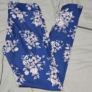 Floral Blue Women's Leggings